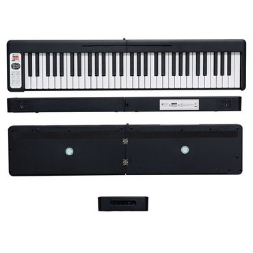 Kikutani 折りたたみ電子ピアノ 電子キーボード KDP-61P BLK(ブラック) 画像2