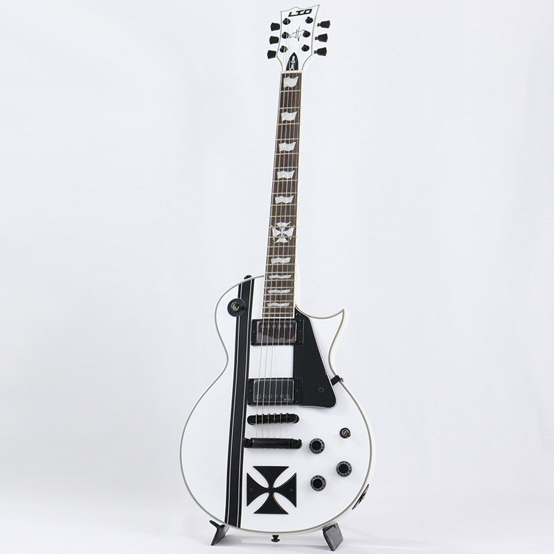 LTD IRON CROSS (Snow White w/Black Stripes) [James Hetfield