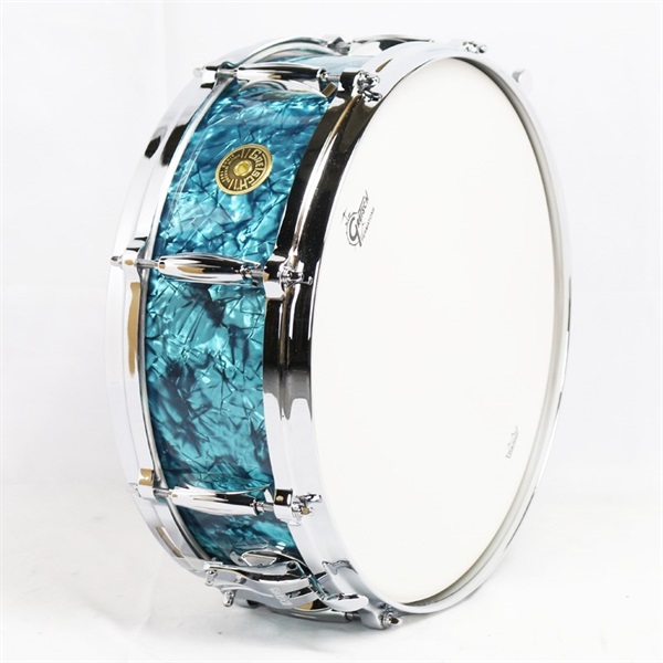 GRETSCH USA Custom Snare Drum 14×5 [GRNT-0514S-8CL 309 ／TURQUOISE PEARL] 【店頭入荷！】 画像2