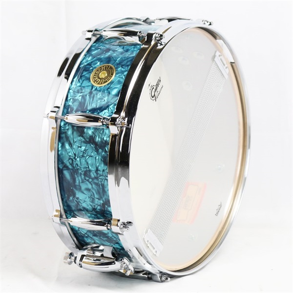 GRETSCH USA Custom Snare Drum 14×5 [GRNT-0514S-8CL 309 ／TURQUOISE PEARL] 【店頭入荷！】 画像3