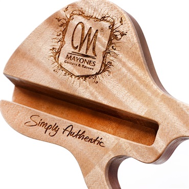 MAYONES Wooden Phone Holder Figured Maple Limited #5 (Flame Maple / Mahogany) 画像1
