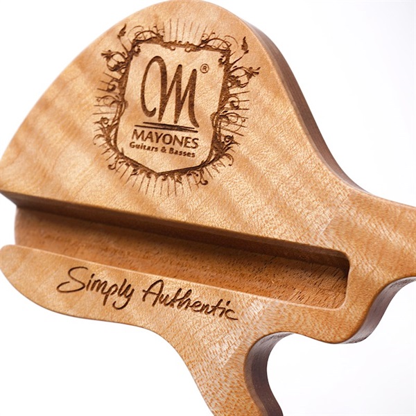 MAYONES Wooden Phone Holder Figured Maple Limited #6 (Flame Maple / Mahogany) 画像1