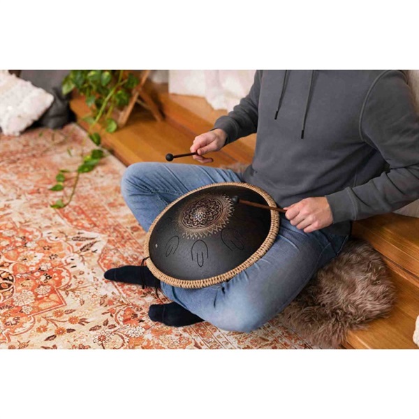 MEINL Sonic Energy Octave Steel Tongue Drums / Black Lasered Floral Design - D Kurd [OSTD1BKE] 画像3