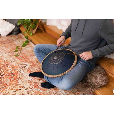 MEINL Sonic Energy Octave Steel Tongue Drums / Navy Blue Lasered Floral Design - D Amera [OSTD2NBE] 画像3