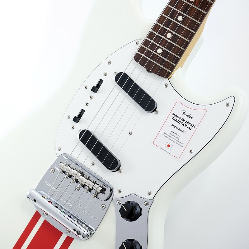 Fender Made in Japan 2023 Collection Traditional 60s Mustang (Olympic White with Red Competition Stripe/Rosewood)【Fender The Spring Summer 2025 Campaign】 画像3