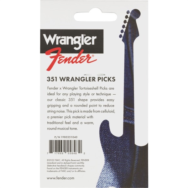 Fender USA Fender(R) and Wrangler(R) Picks， 351 Shape， Tortoiseshell， (8)[#1980351040] 画像1