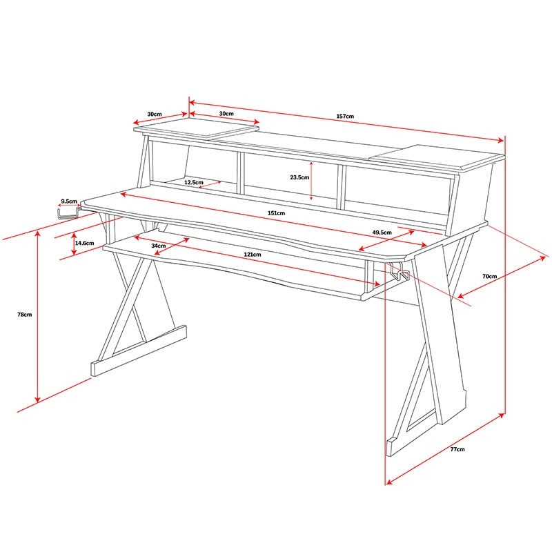 Ikebe Original 【GW激得セール】Canvas Desk (STR-335) Chocolate【期間・台数限定特別プライス！】(お届け先：北海道/九州/※沖縄・離島は別途お見積り) 画像2