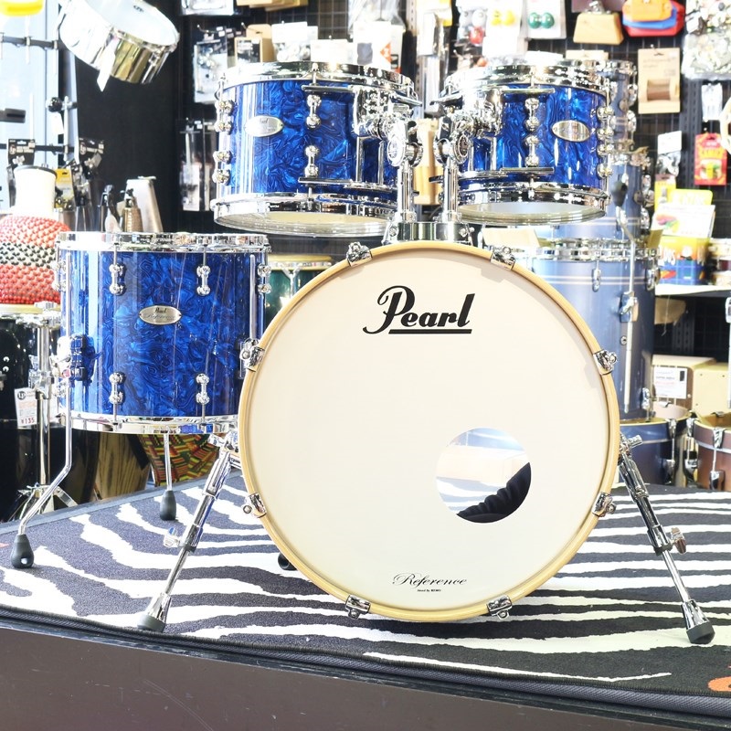 Pearl 値下げしました！Reference Pure 4pc Drum Kit [BD20， FT14， TT12&10 / No.418 Blue Abalone] 画像1