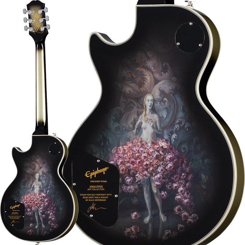 Epiphone Adam Jones Les Paul Custom Art Collection: Julie Heffernan's Study For Self Portrait with Rose Skirt and a Mouse， Antique Silverburst 画像2
