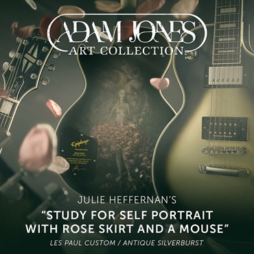 Epiphone Adam Jones Les Paul Custom Art Collection: Julie Heffernan's Study For Self Portrait with Rose Skirt and a Mouse， Antique Silverburst 画像8