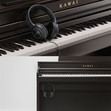 KAWAI (出張修理・延長3年保証) (全国配送設置無料※) (汎用マット・キーカバー付) カワイ  CA401R ローズウッド調 88鍵盤 電子ピアノ  木製鍵盤 レッスン機能付 デジタルピアノ ハンマーアクション Bluetooth対応 画像4
