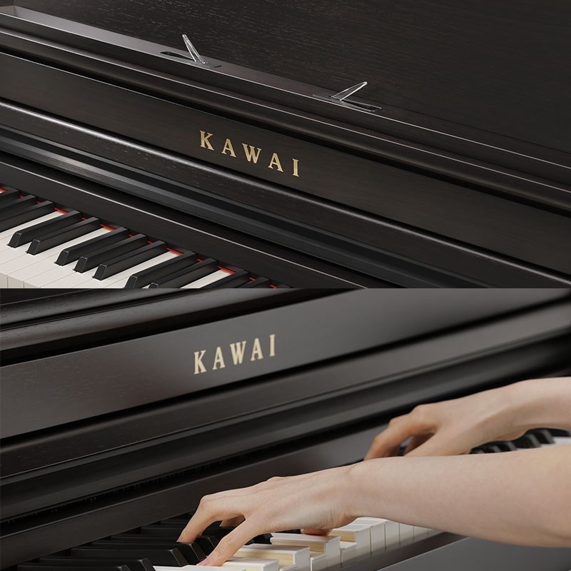 KAWAI (出張修理・延長3年保証) (全国配送設置無料※) (汎用マット・キーカバー付) カワイ  CA401R ローズウッド調 88鍵盤 電子ピアノ  木製鍵盤 レッスン機能付 デジタルピアノ ハンマーアクション Bluetooth対応 画像5