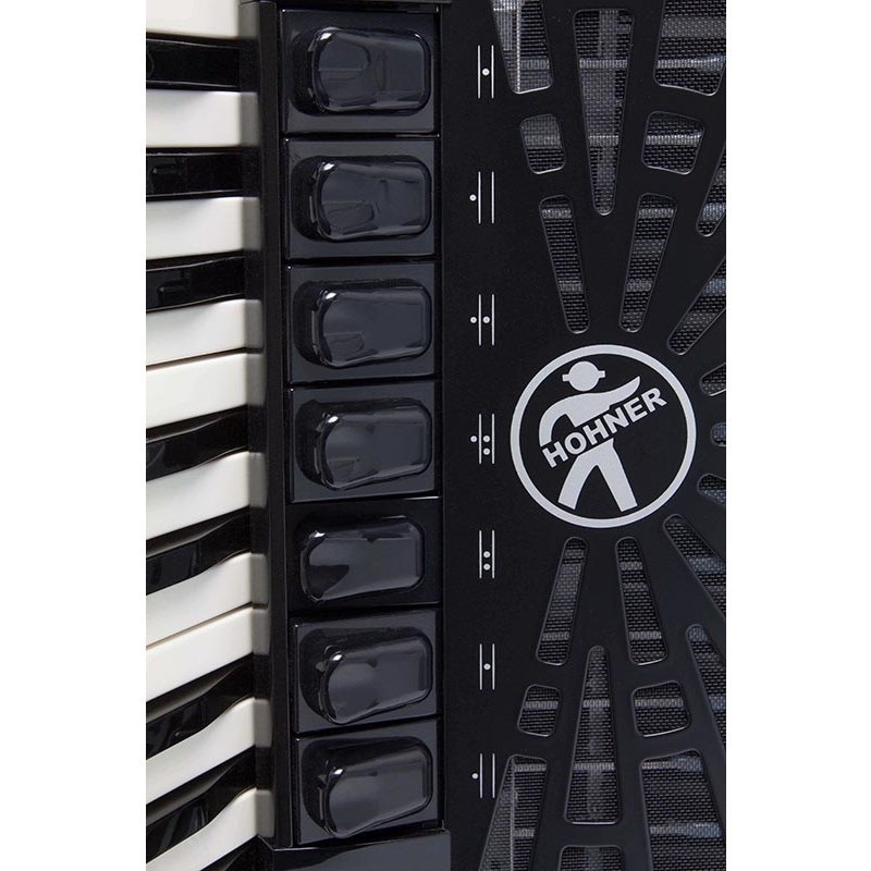 Hohner HOHNER ホーナー アコーディオン 入門向け ピアノ式 41鍵盤 大型 Bravo III 120 BLACK +レインカバーセット【雨の日アコーディオンレインカバーセット】 画像2
