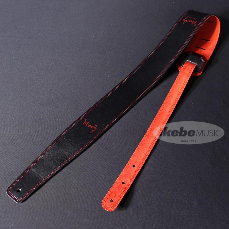 Moody Leather-Suede 2.5inch Standard Tail [Black-Red] 画像1