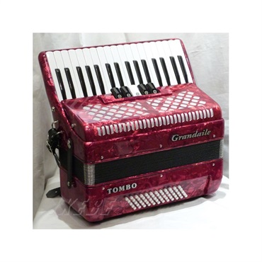 TOMBO TOMBO トンボ アコーディオン 入門向け ピアノ式 34鍵盤 中型 60ベース GT-60B PRP+レインカバーセット【雨の日アコーディオンレインカバーセット】 画像1