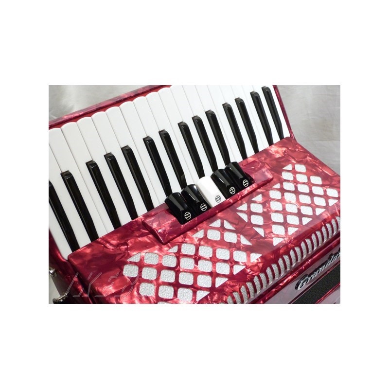 TOMBO TOMBO トンボ アコーディオン 入門向け ピアノ式 34鍵盤 中型 60ベース GT-60B PRP+レインカバーセット【雨の日アコーディオンレインカバーセット】 画像3