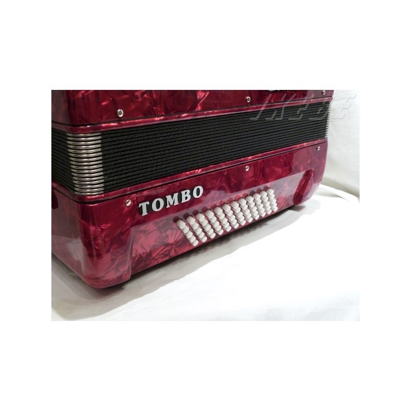 TOMBO TOMBO トンボ アコーディオン 入門向け ピアノ式 34鍵盤 中型 60ベース GT-60B PRP+レインカバーセット【雨の日アコーディオンレインカバーセット】 画像4