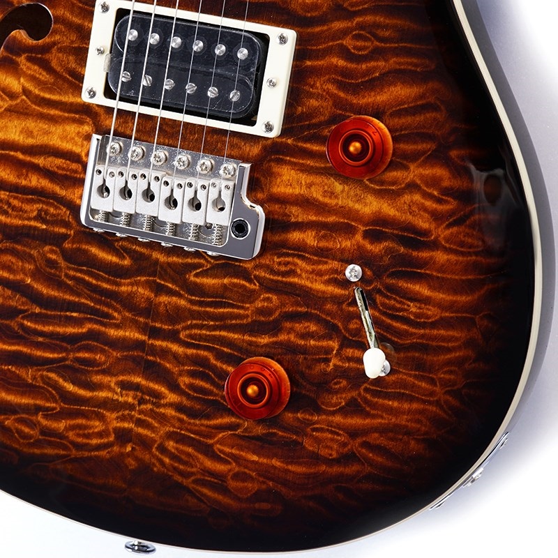 P.R.S. SE Custom 22 Semi-Hollow Quilt (Black Gold Sunburst