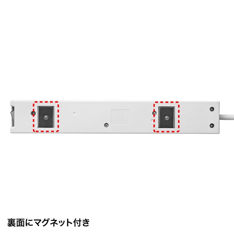 SANWA SUPPLY TAP-F27-2K 【電源タップ（2P・7個口・2m）】 画像2