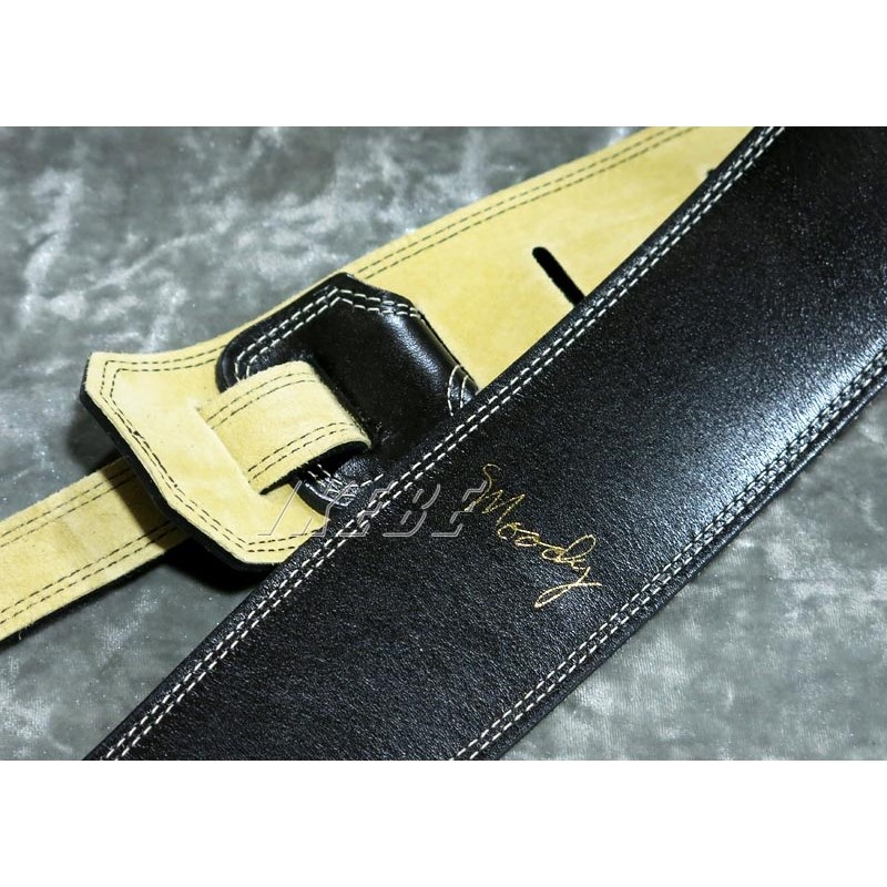 Moody Leather-Suede 2.5inch Standard Tail [Black-Cream] 画像1