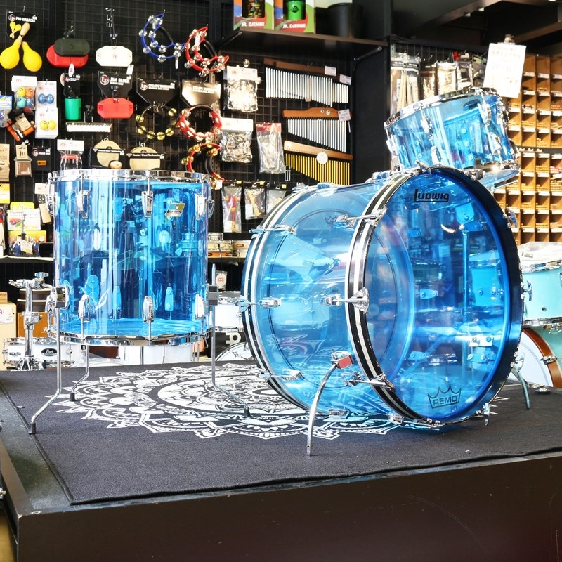 Ludwig 70's Vistalite 3pc kit [24BD，16FT，13TT] ファイバーケース付属 【VINTAGE】 画像1