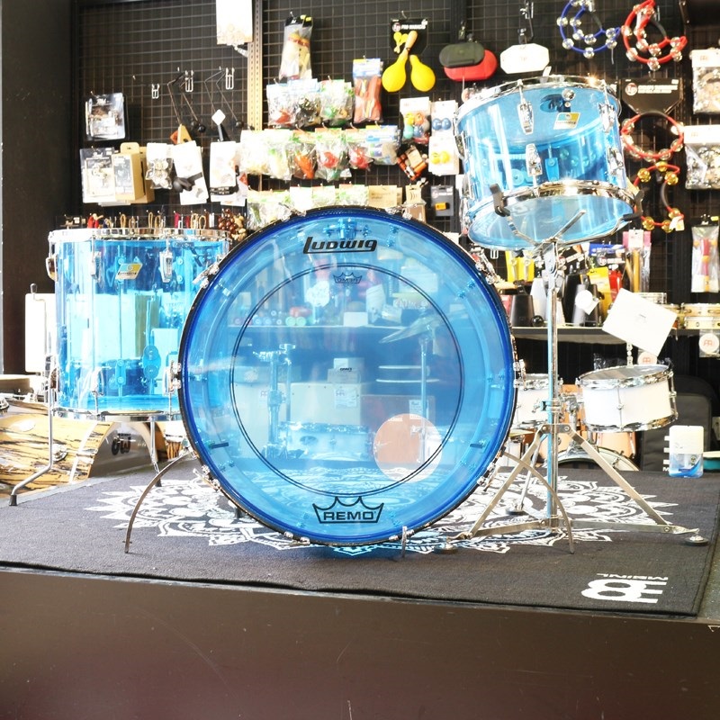 Ludwig 70's Vistalite 3pc kit [24BD，16FT，13TT] ファイバーケース付属 【VINTAGE】 画像2