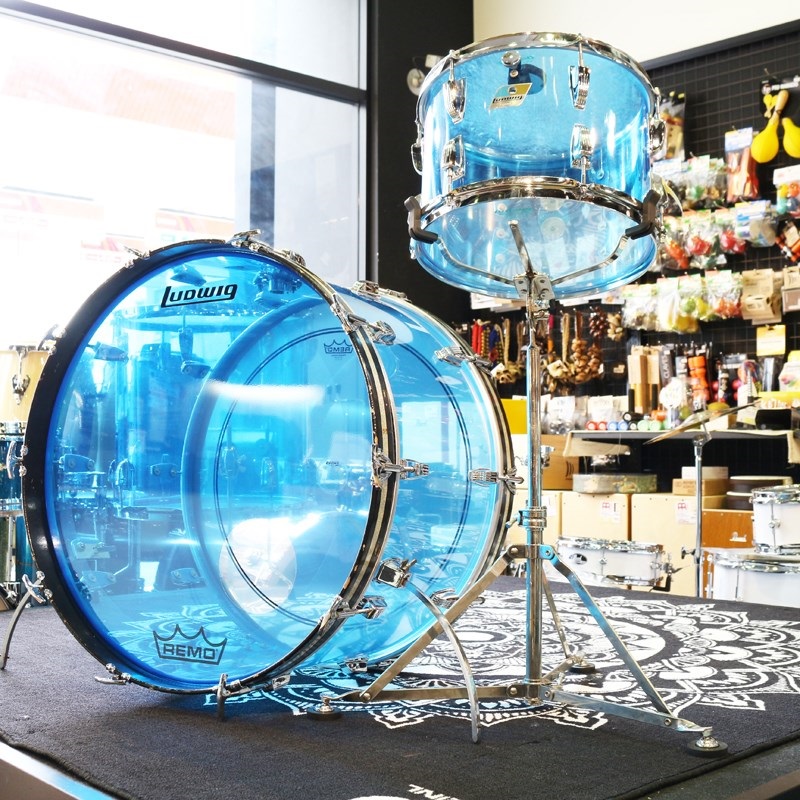 Ludwig 70's Vistalite 3pc kit [24BD，16FT，13TT] ファイバーケース付属 【VINTAGE】 画像3