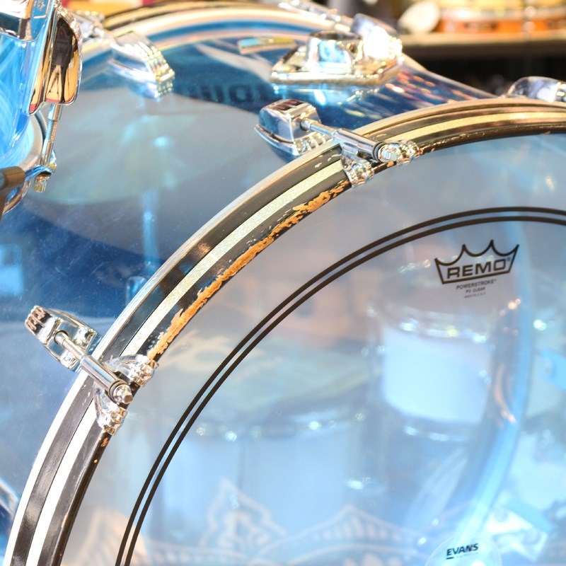 Ludwig 70's Vistalite 3pc kit [24BD，16FT，13TT] ファイバーケース付属 【VINTAGE】 画像9