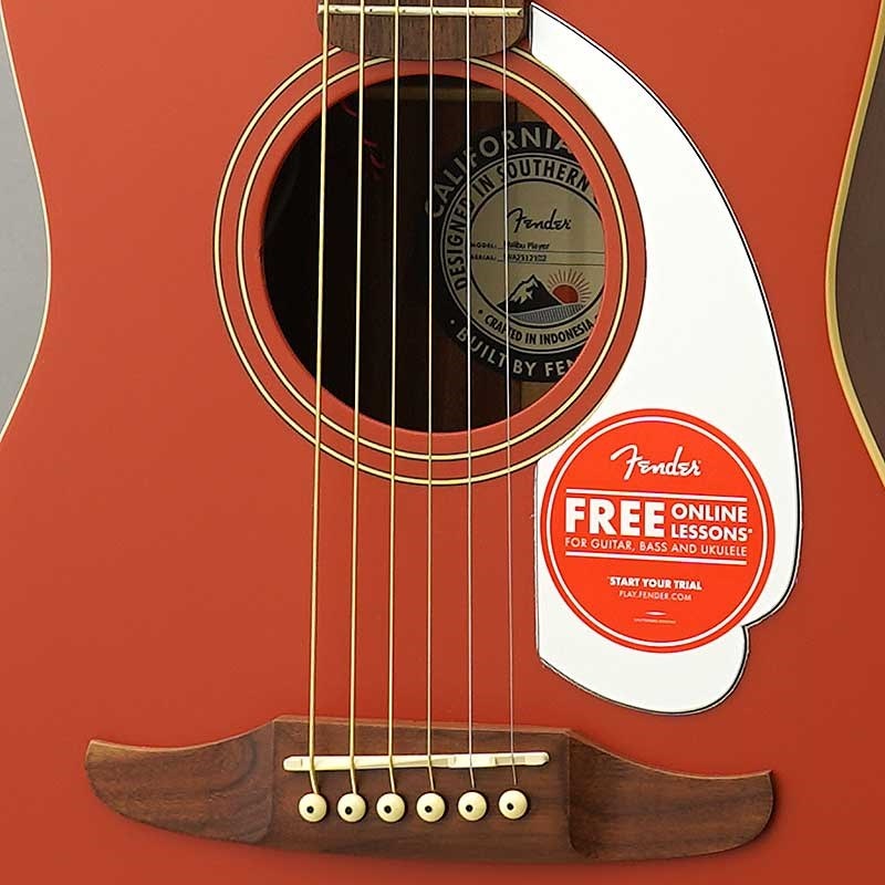Fender Acoustics 【数量限定特価】【GW激得セール】 Fender Malibu Player (Fiesta Red) フェンダー 画像8