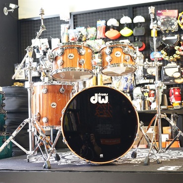 dw Collector's Hybrid Shell Maple/Mahogany 4pc Drum Kit [BD20，FT14，TT12&10 / Lacquer Custom Natural] 画像2