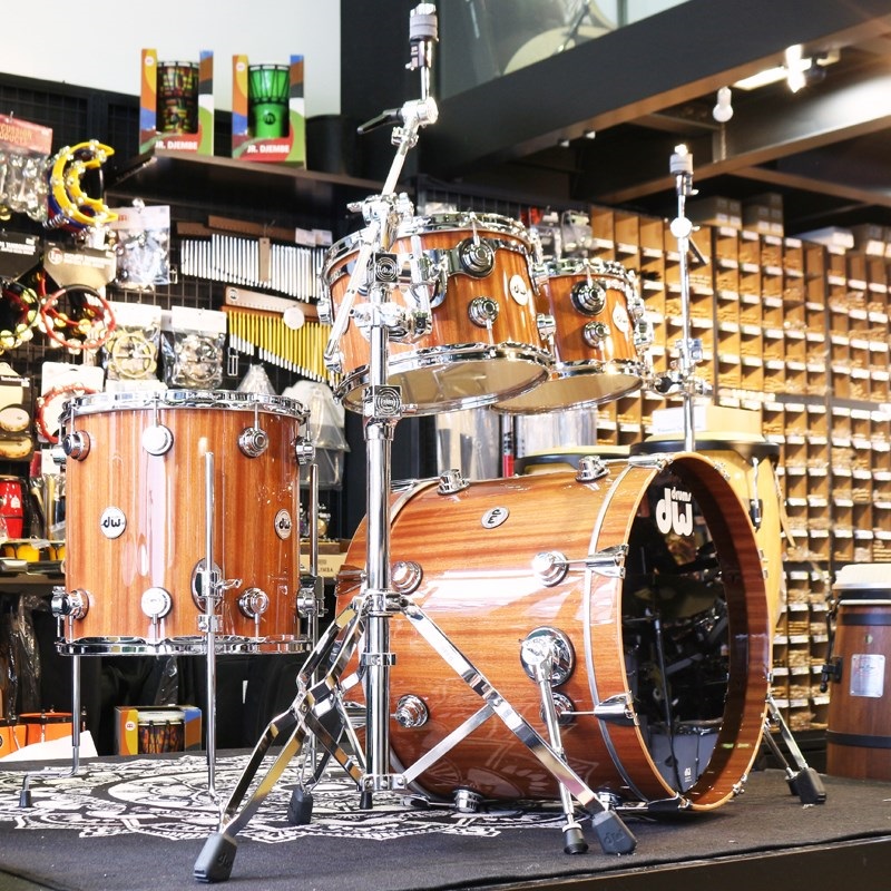 dw Collector's Hybrid Shell Maple/Mahogany 4pc Drum Kit [BD20，FT14，TT12&10 / Lacquer Custom Natural] 画像3