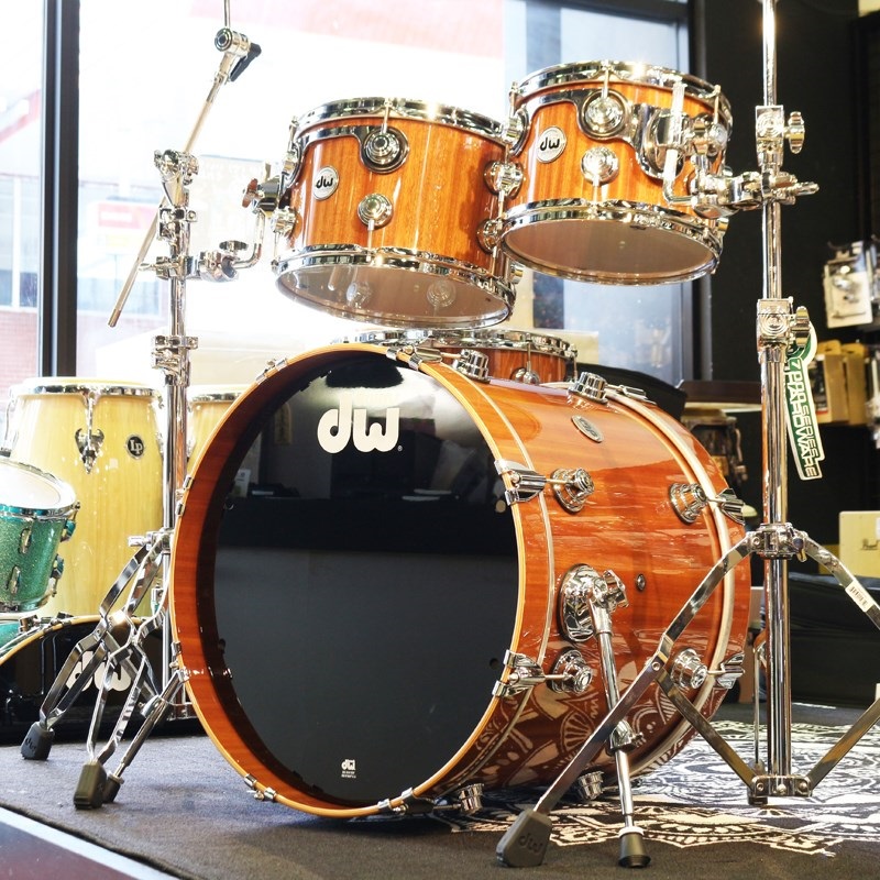 dw Collector's Hybrid Shell Maple/Mahogany 4pc Drum Kit [BD20，FT14，TT12&10 / Lacquer Custom Natural] 画像4