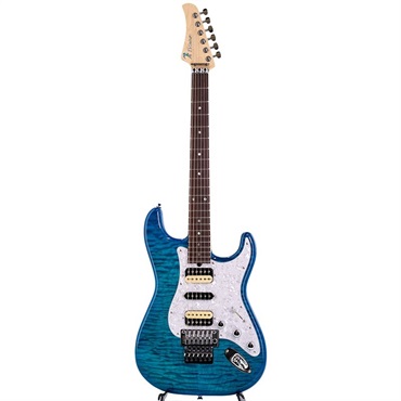 T’s Guitars ST-22R Custom 5A Grade Quilt Top (Caribbean Blue) #SN/032506【特価】 画像1