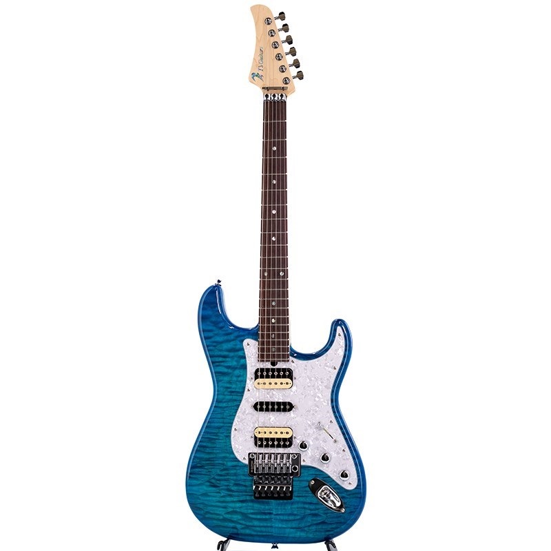 T’s Guitars ST-22R Custom 5A Grade Quilt Top (Caribbean Blue) #SN/032506【特価】 画像1