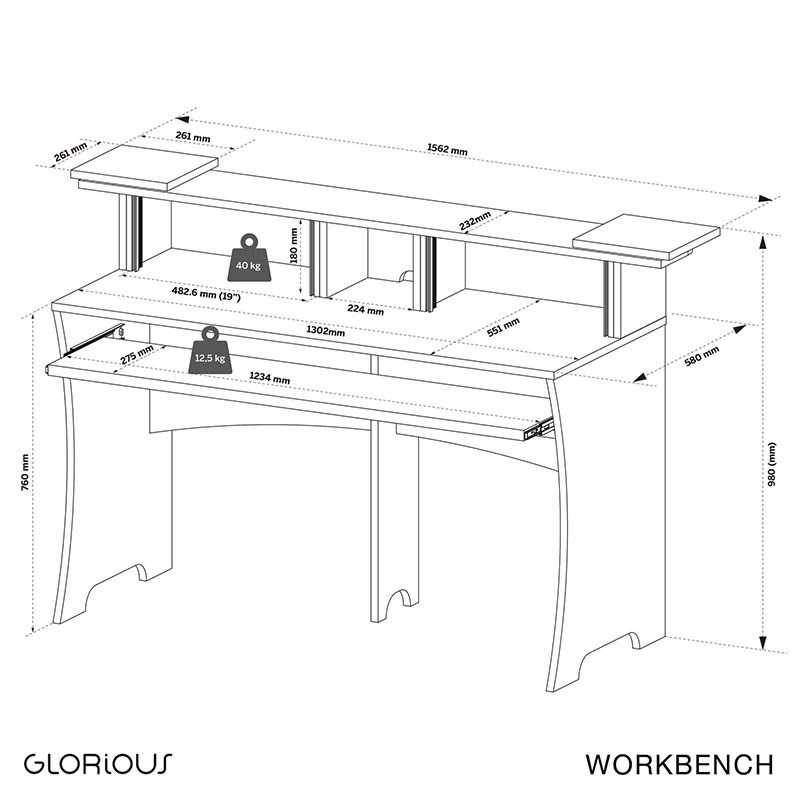 Glorious Workbench BK【メーカー直送・代引き不可】(※北海道、離島、本州遠方は送料別途お見積もり) 画像4