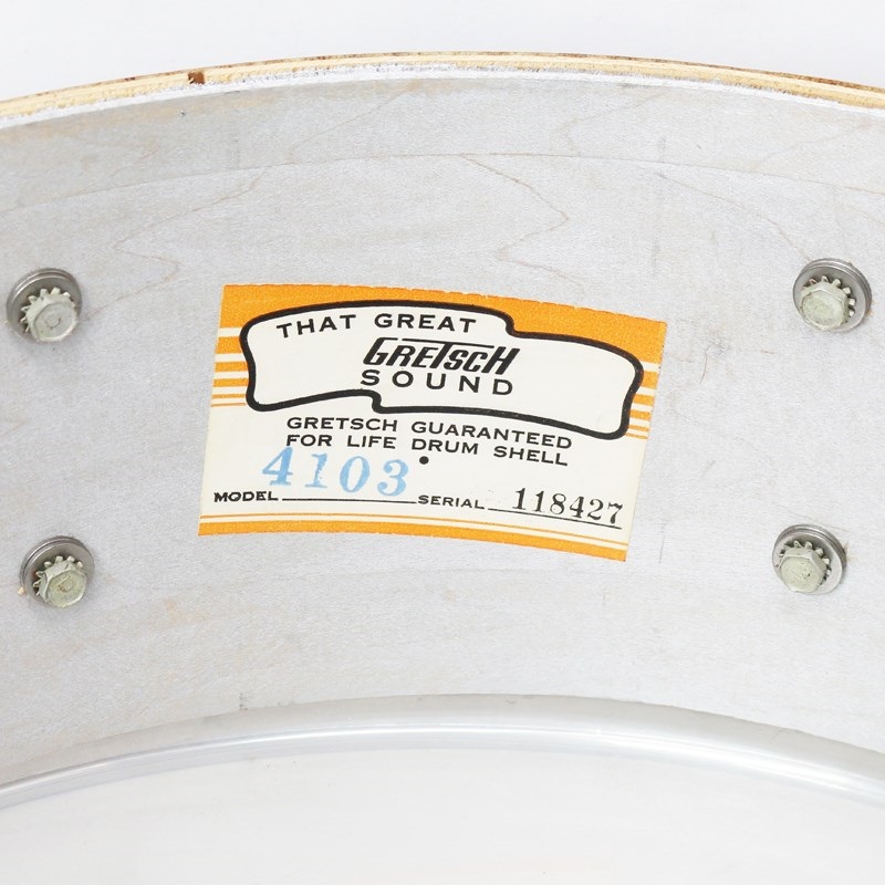 GRETSCH [1972-1979] #4103 Renown Snare Drum 14×5.5 -Black Pearl 【VINTAGE】 画像7