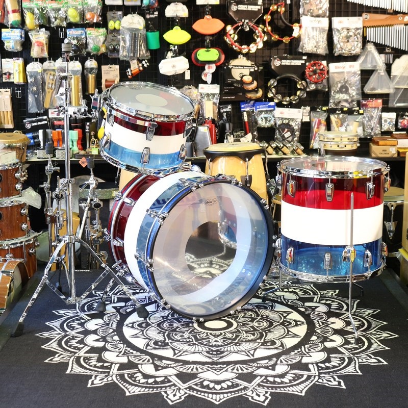 Ludwig VISTALITE 3pc Drum Kit Limited Edition Patterns [22BD，16FT，13TT] -Pattern A [Red/White/Blue]　値下げしました！ 画像2