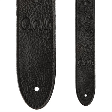 P.R.S. 2 PRS Leather Strap Embossed Birds Black 画像1