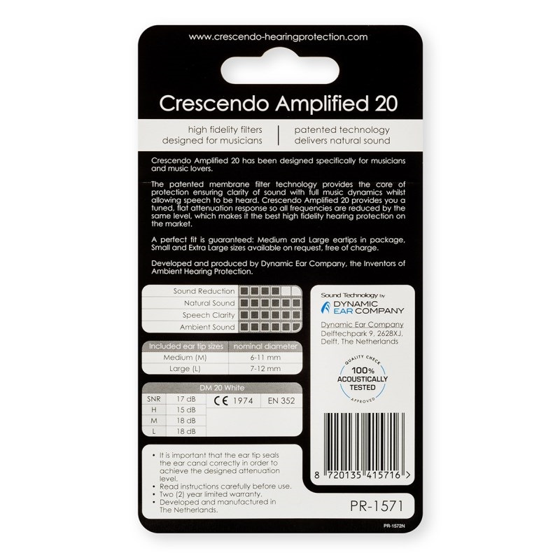 Crescendo Amplified 20 [耳栓] 画像1