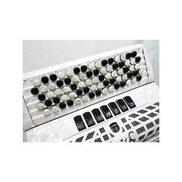 BUGARI イタリア製 クロマチックアコーディオン ボタン式 ブガリ 320CH WH【白】 画像3