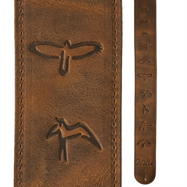 P.R.S. PRS Leather Birds Strap Distressed Brown 画像1