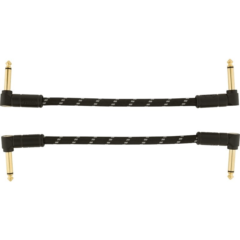Fender USA Deluxe Series Instrument Cables (2-Pack)， Angle/Angle， 6， Black Tweed(0990820087) 画像1
