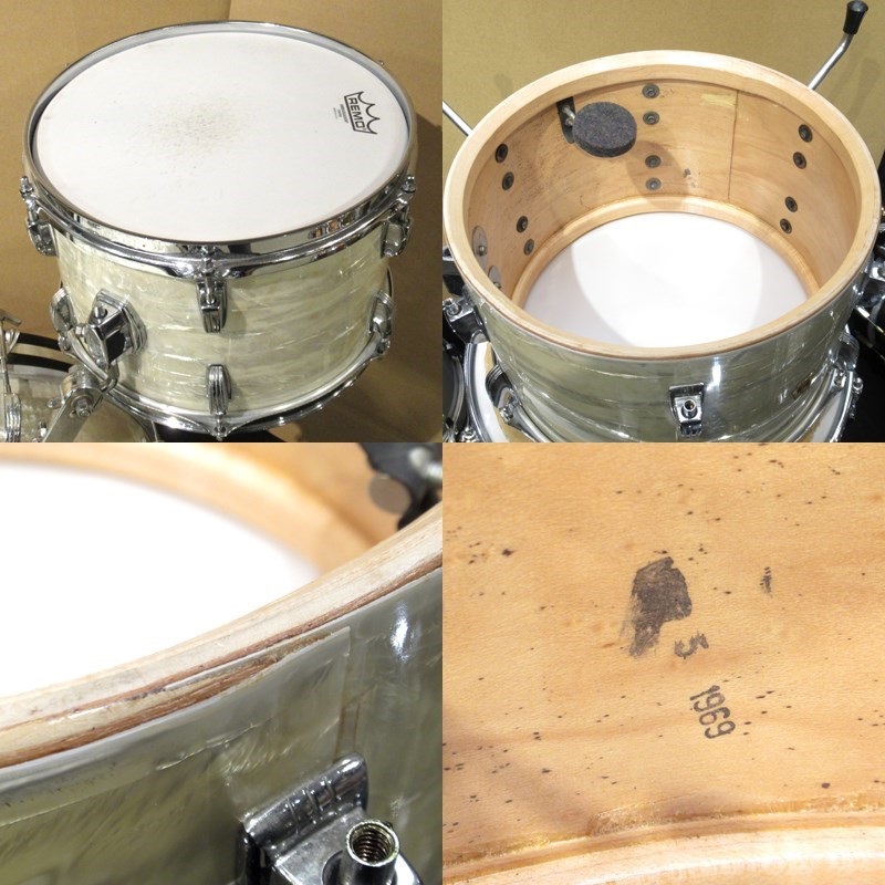 Ludwig 【Vintage】1969's Down Beat 3pc Drum Set - White Marine Pearl【値下げしました！】 画像8