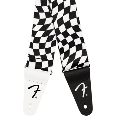 Fender USA Wavy Checkerboard Polyester Strap (Black/White) [0990637288] 画像1