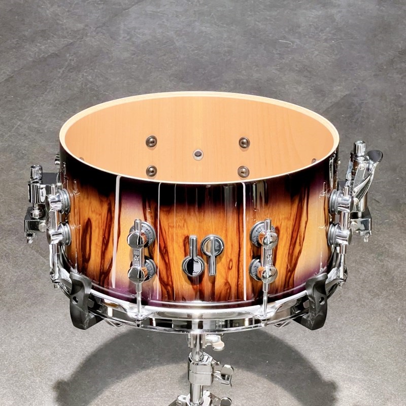 SONOR SQ2 System Snare Drum - Beech 13×6.5 - Purple Burst Finish with African Marble  【特注品】 画像3