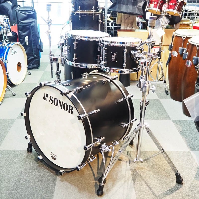 SONOR 値下げしました！SQ1 Series 4pc Drumkit [BD22，FT16，TT12＆10] - GT Black 【コンビネーションスタンド付属】 画像2