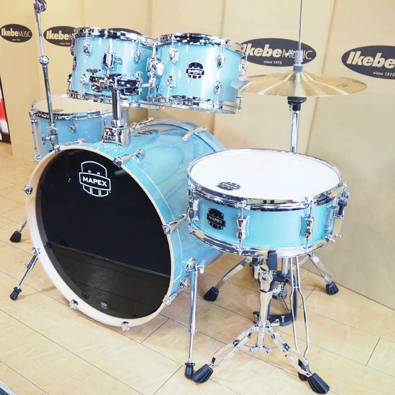 MAPEX USED 中古 VENUS Series 5pc Set [BD22，10TT，12TT，16FT，14SD/Aqua Blue Sparkle]【シンバル&ハードウェア付属】 画像1