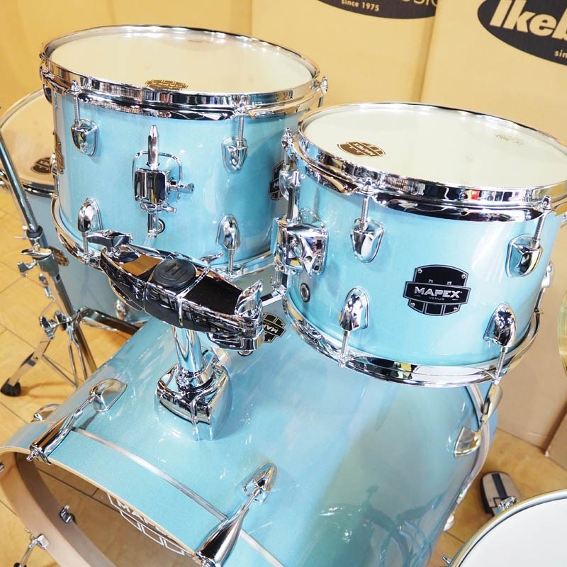 MAPEX USED 中古 VENUS Series 5pc Set [BD22，10TT，12TT，16FT，14SD/Aqua Blue Sparkle]【シンバル&ハードウェア付属】 画像3