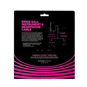 ERNIE BALL Instrument and headphone cable 18ft #6411 画像1