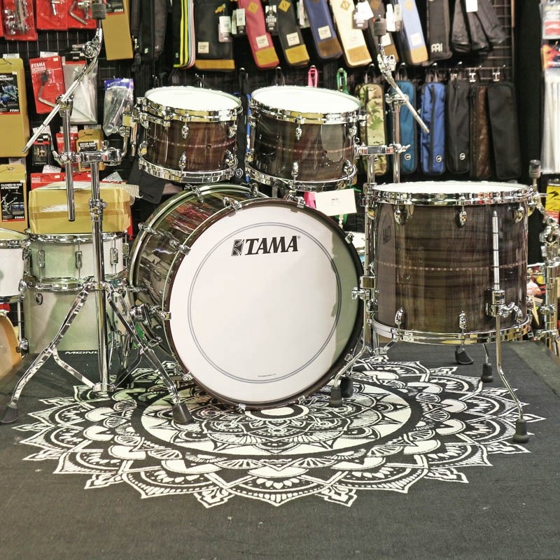 TAMA STAR Bubinga 4pc Drum Kit [22BD，16FT，12&10TT] -Pewter Blue Acacia- コンビネーションスタンド付属 画像9